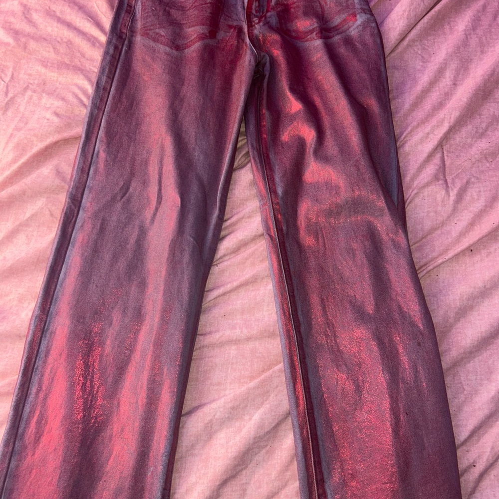 Shiny Red Pants